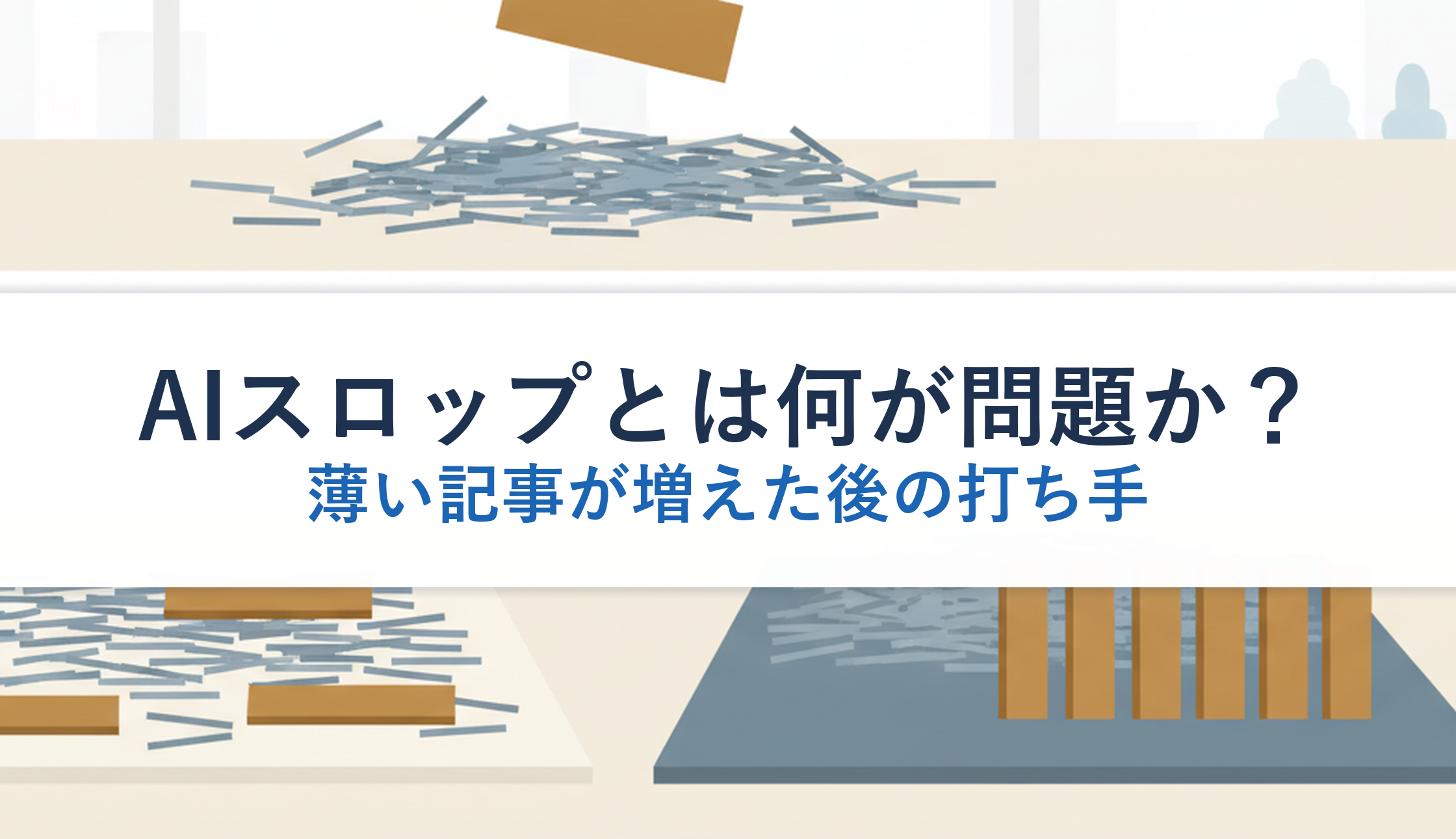 AIスロップとは何が問題か？｜薄い記事が増えた後の打ち手
