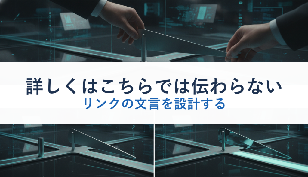 詳しくはこちらでは伝わらない｜リンクの文言を設計する