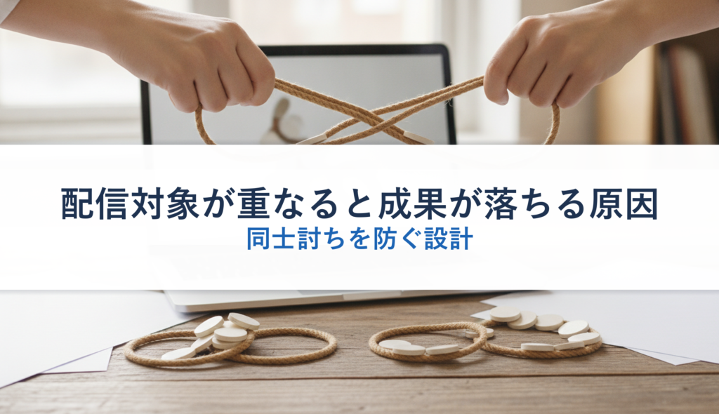 配信対象が重なると成果が落ちる原因｜同士討ちを防ぐ設計