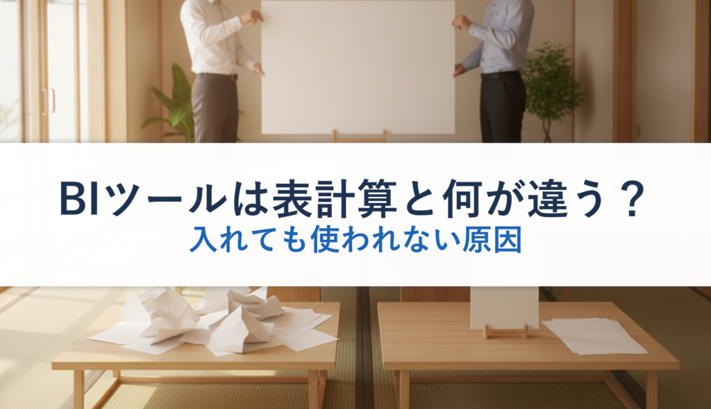 BIツールは表計算と何が違う？｜入れても使われない原因