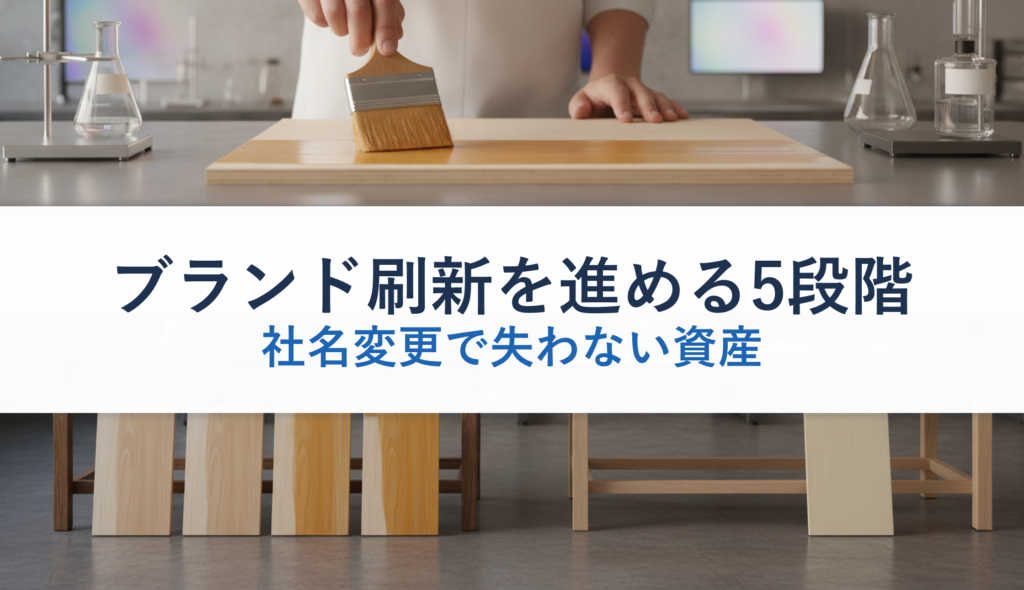 ブランド刷新を進める5段階｜社名変更で失わない資産