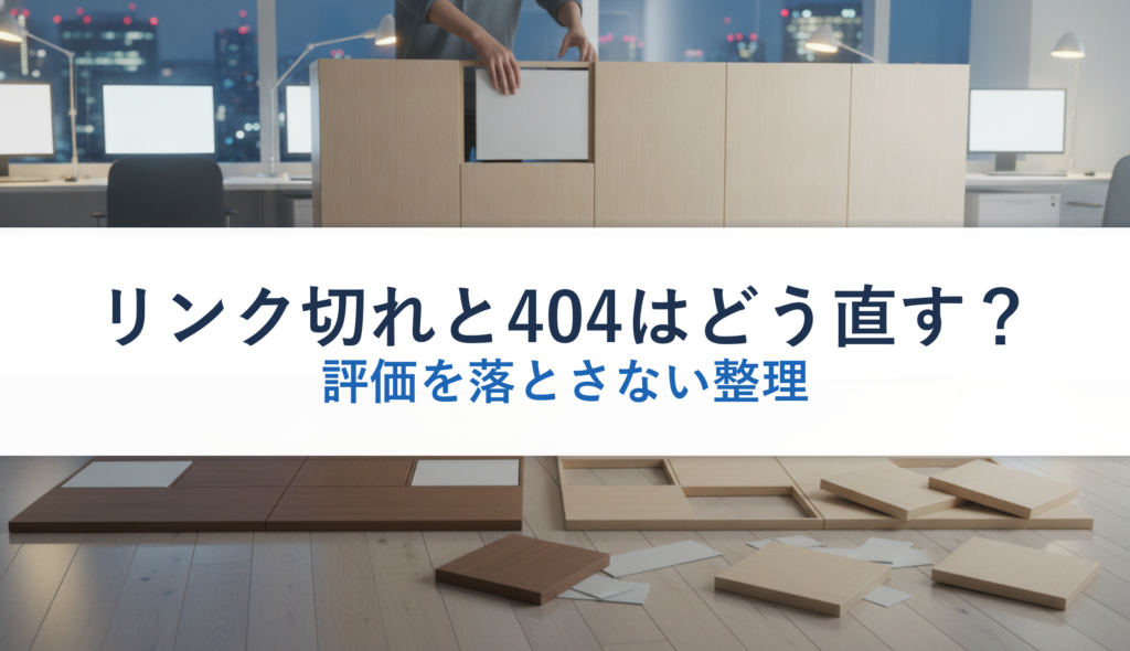 リンク切れと404はどう直す？｜評価を落とさない整理