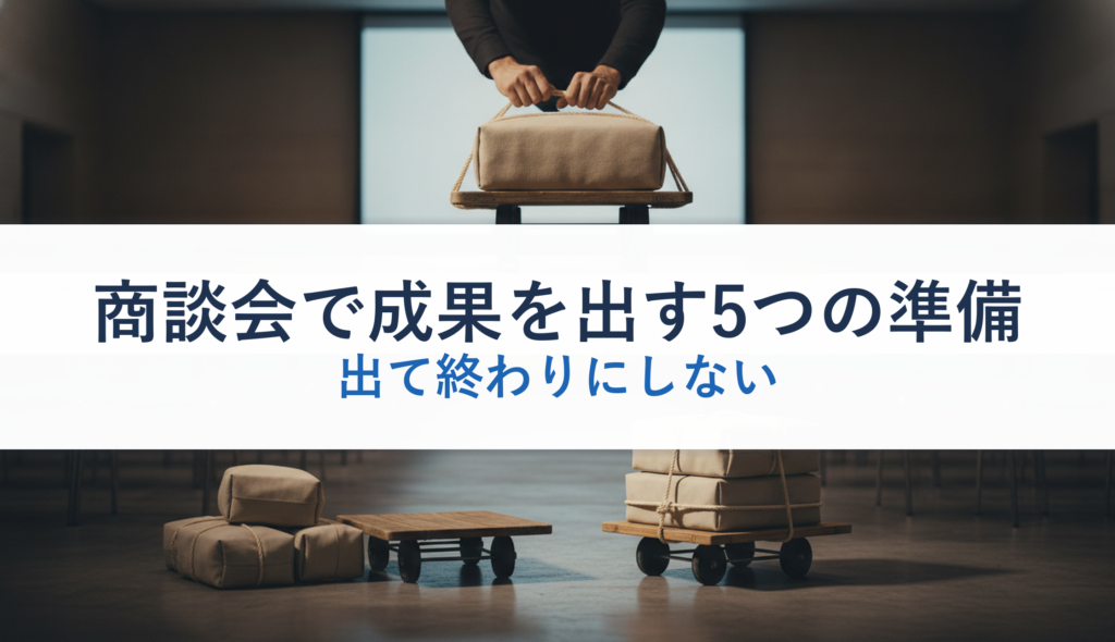 商談会で成果を出す5つの準備｜出て終わりにしない