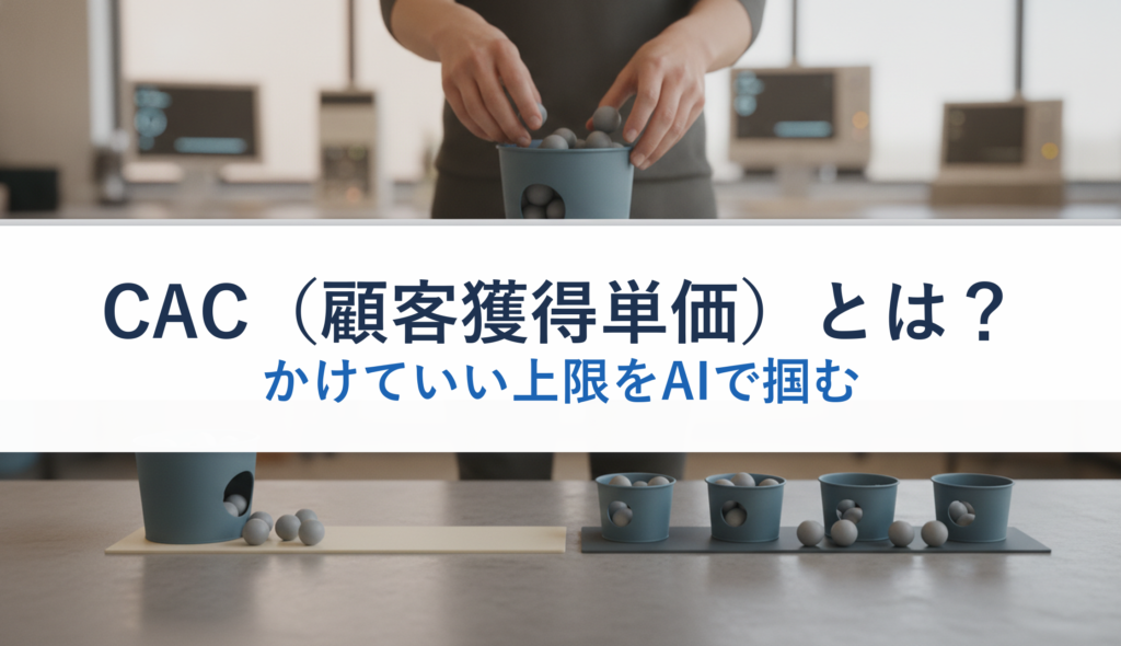 CAC（顧客獲得単価）とは？｜かけていい上限をAIで掴む