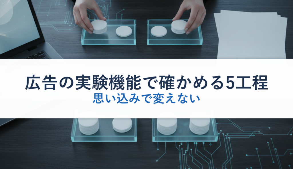 広告の実験機能で確かめる5工程｜思い込みで変えない
