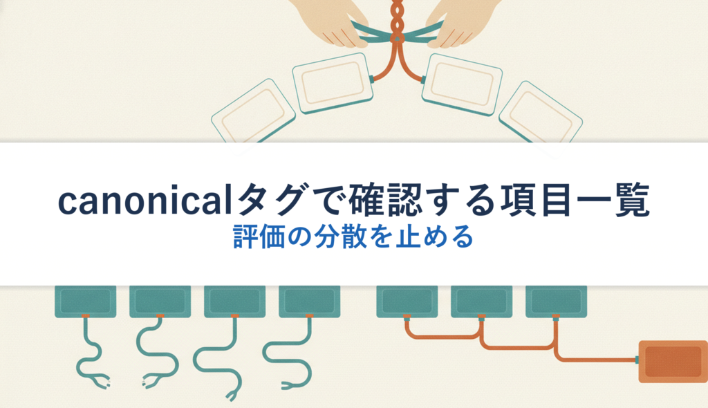 canonicalタグで確認する項目一覧｜評価の分散を止める