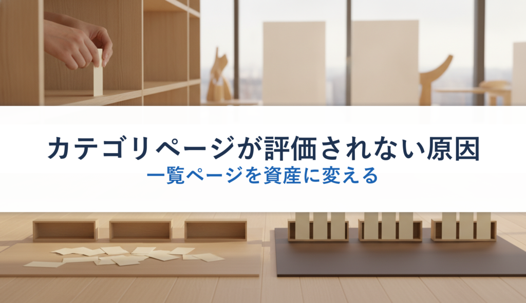 カテゴリページが評価されない原因｜一覧ページを資産に変える