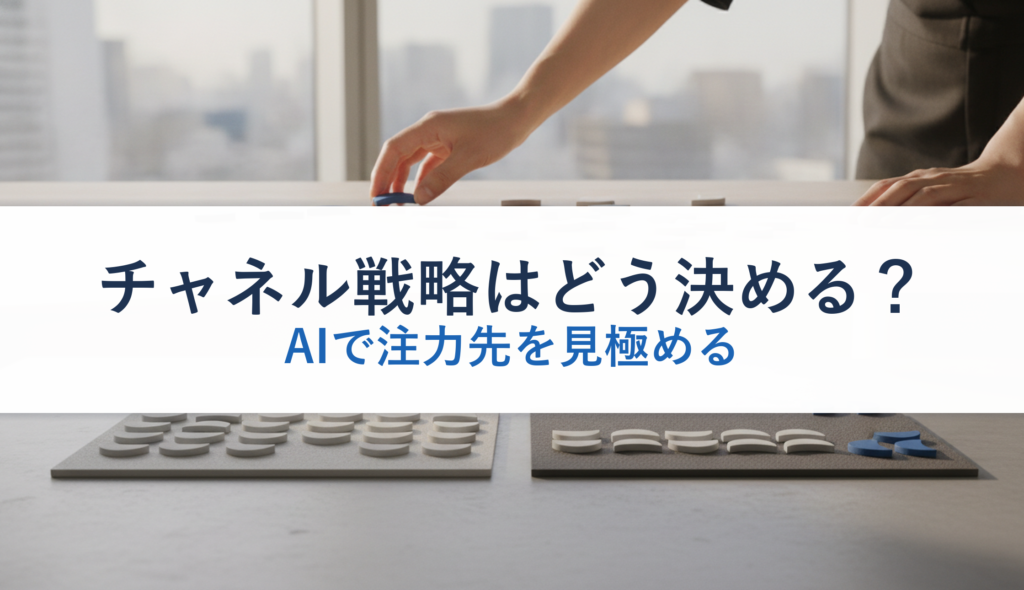 チャネル戦略はどう決める？｜AIで注力先を見極める