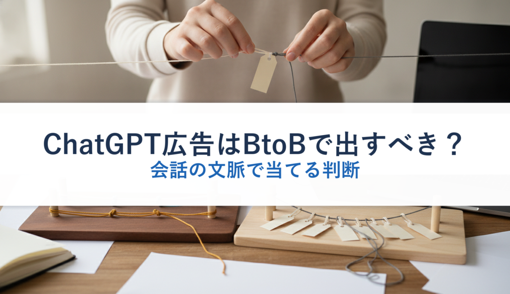 ChatGPT広告はBtoBで出すべき？｜会話の文脈で当てる判断