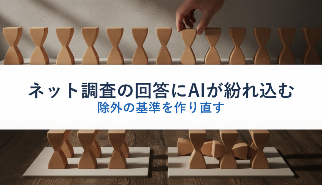 ネット調査の回答にAIが紛れ込む｜除外の基準を作り直す