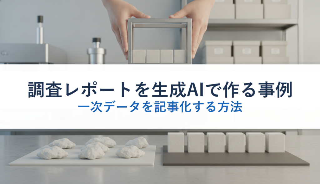 調査レポートを生成AIで作る事例｜一次データを記事化する方法