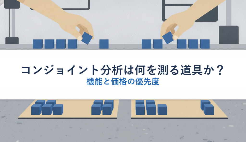 コンジョイント分析は何を測る道具か？｜機能と価格の優先度