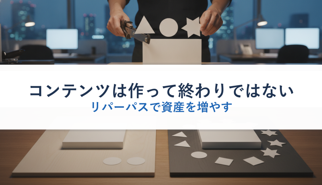 コンテンツは作って終わりではない｜リパーパスで資産を増やす
