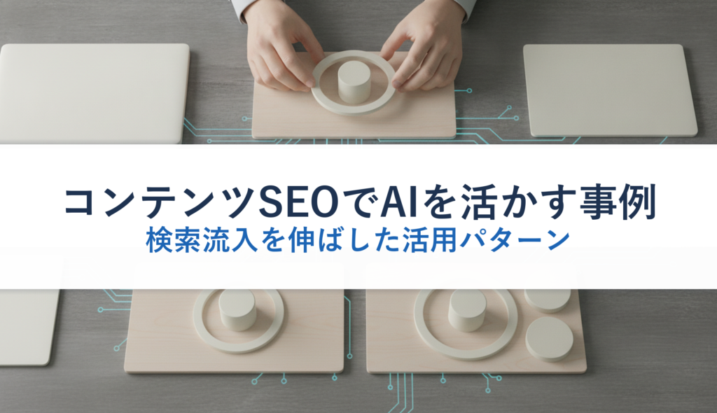 コンテンツSEOでAIを活かす事例｜検索流入を伸ばした活用パターン