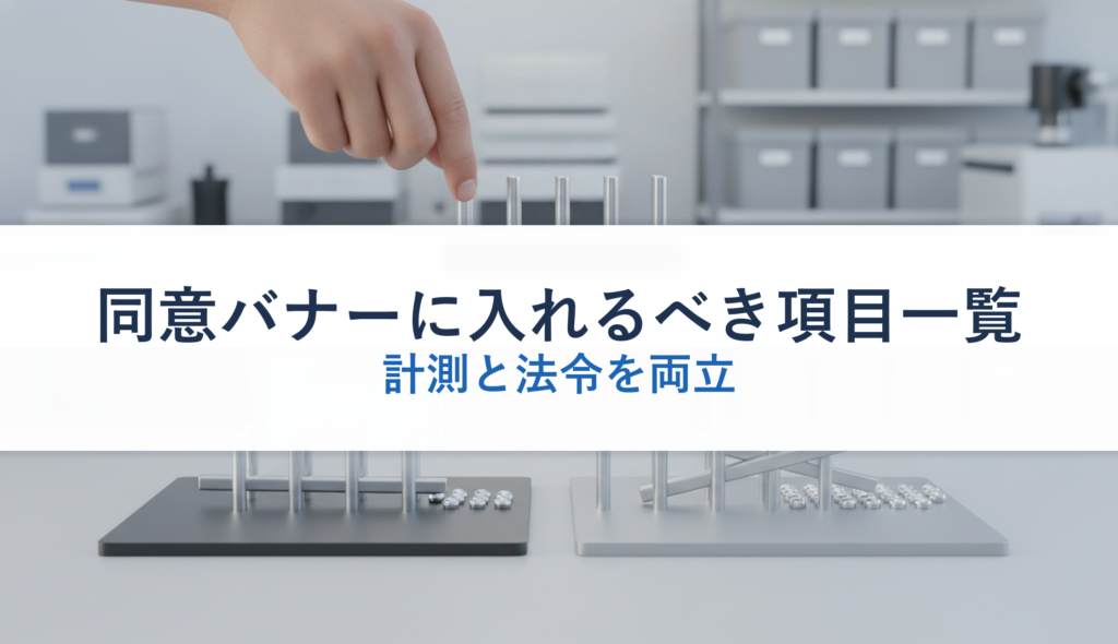 同意バナーに入れるべき項目一覧｜計測と法令を両立