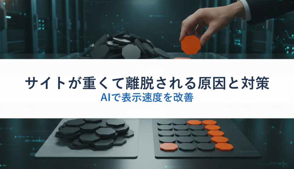 サイトが重くて離脱される原因と対策｜AIで表示速度を改善