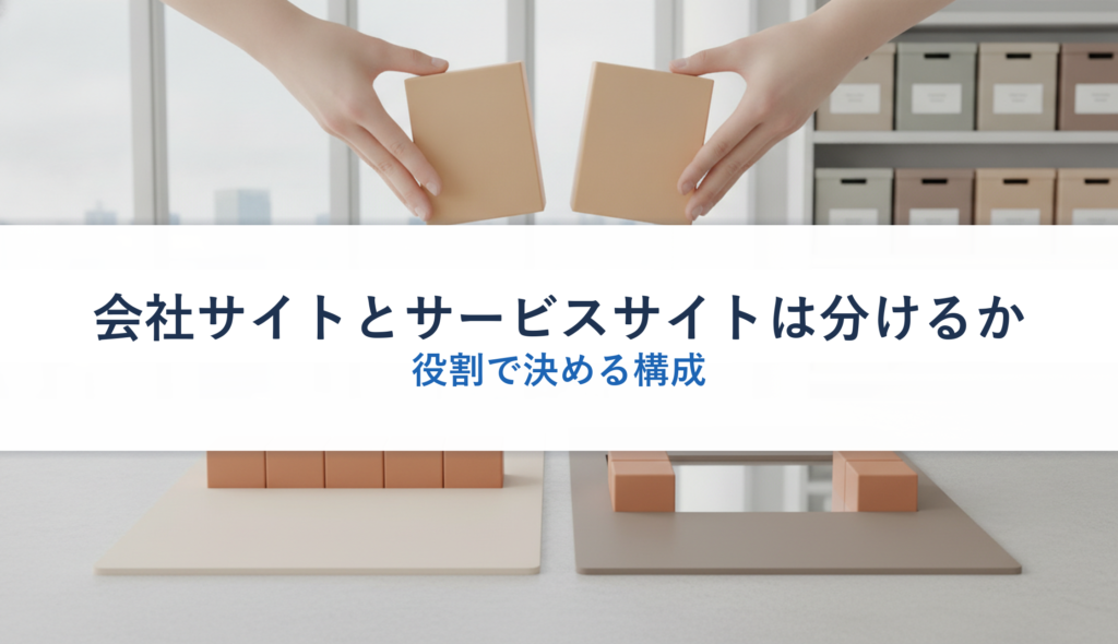 会社サイトとサービスサイトは分けるか｜役割で決める構成