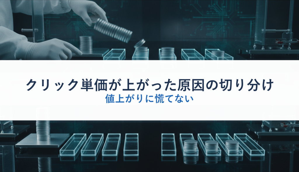 クリック単価が上がった原因の切り分け｜値上がりに慌てない