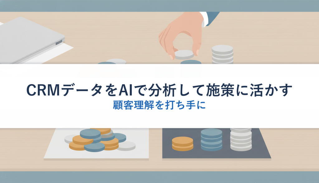CRMデータをAIで分析して施策に活かす｜顧客理解を打ち手に