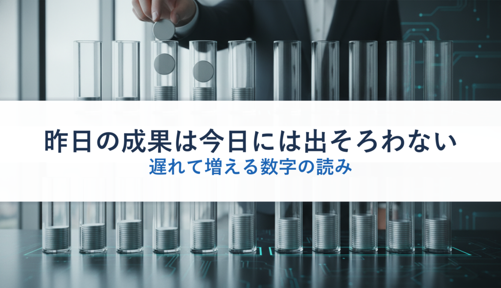 昨日の成果は今日には出そろわない｜遅れて増える数字の読み