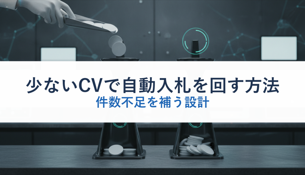 少ないCVで自動入札を回す方法｜件数不足を補う設計