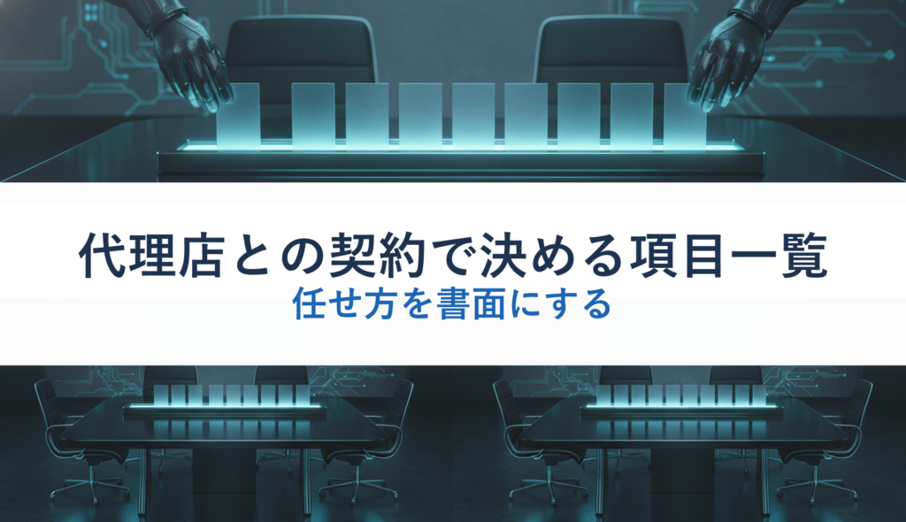 代理店との契約で決める項目一覧｜任せ方を書面にする