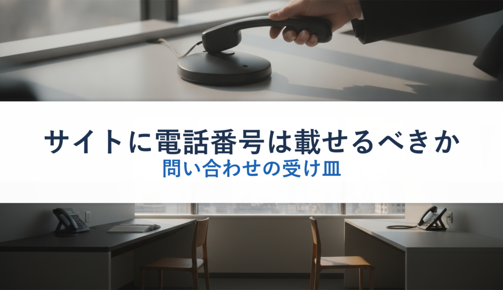サイトに電話番号は載せるべきか｜問い合わせの受け皿
