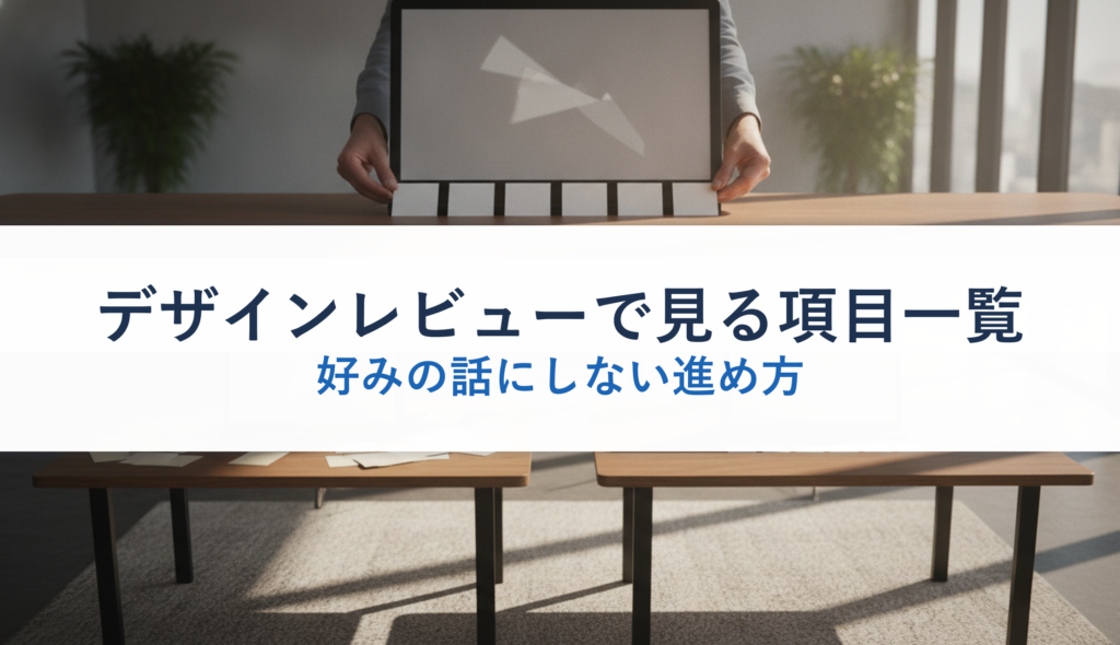 デザインレビューで見る項目一覧｜好みの話にしない進め方