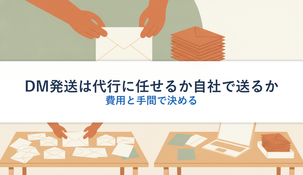 DM発送は代行に任せるか自社で送るか｜費用と手間で決める