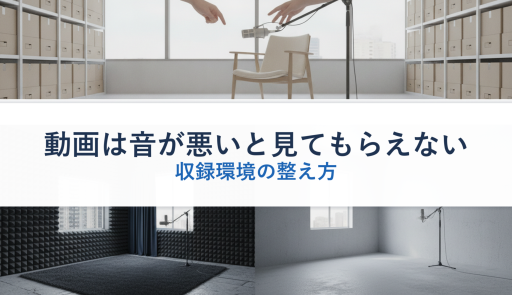 動画は音が悪いと見てもらえない｜収録環境の整え方