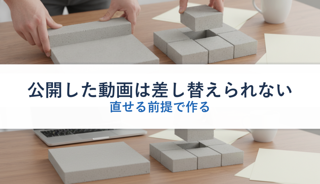 公開した動画は差し替えられない｜直せる前提で作る