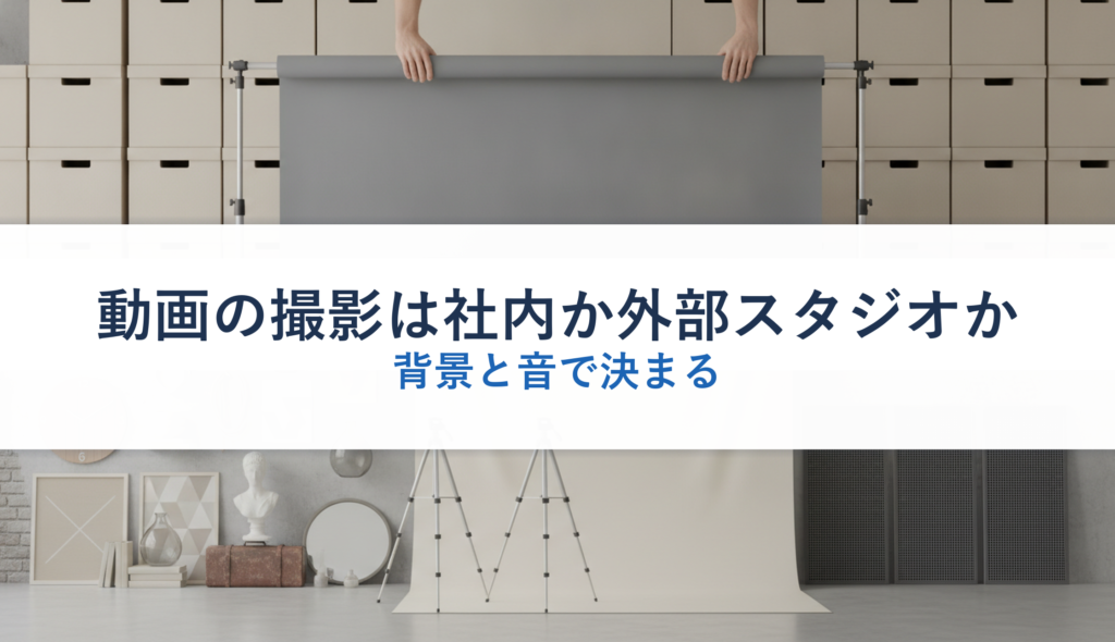 動画の撮影は社内か外部スタジオか｜背景と音で決まる