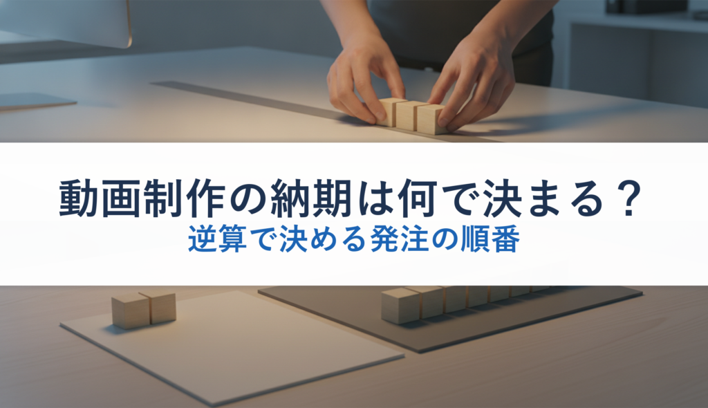 動画制作の納期は何で決まる？｜逆算で決める発注の順番