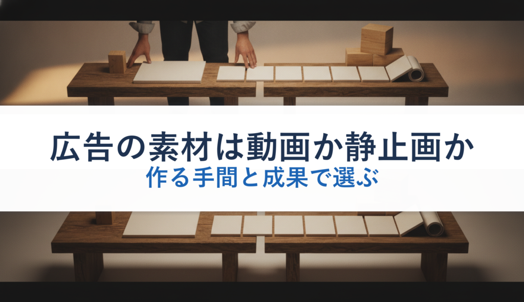 広告の素材は動画か静止画か｜作る手間と成果で選ぶ