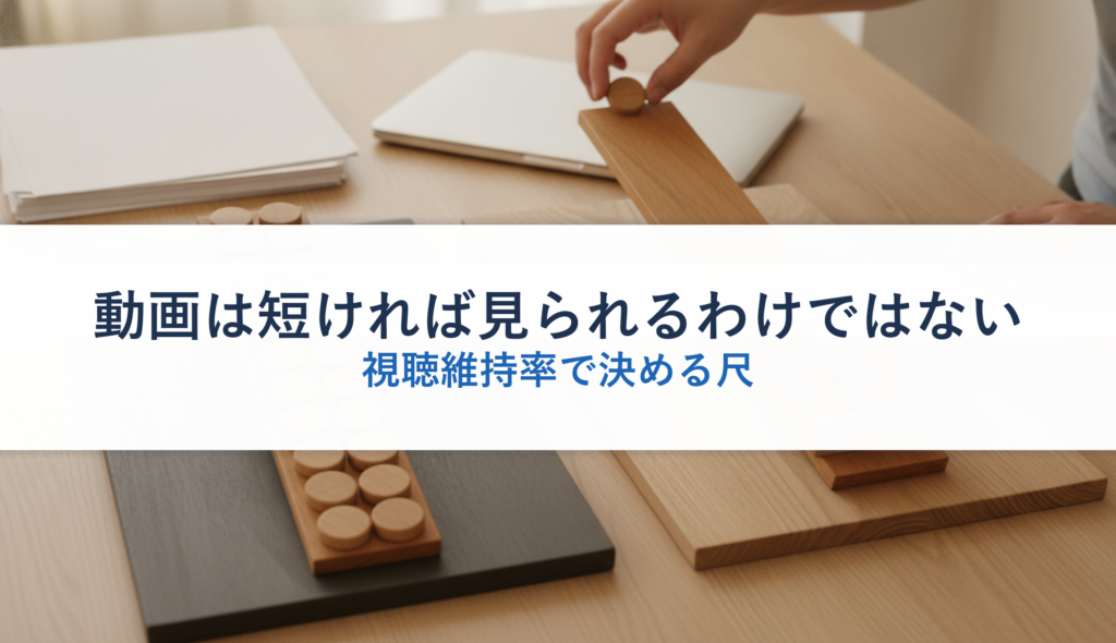 動画は短ければ見られるわけではない｜視聴維持率で決める尺