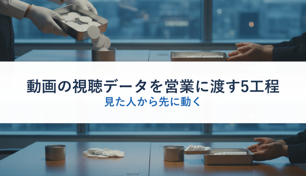 動画の視聴データを営業に渡す5工程｜見た人から先に動く