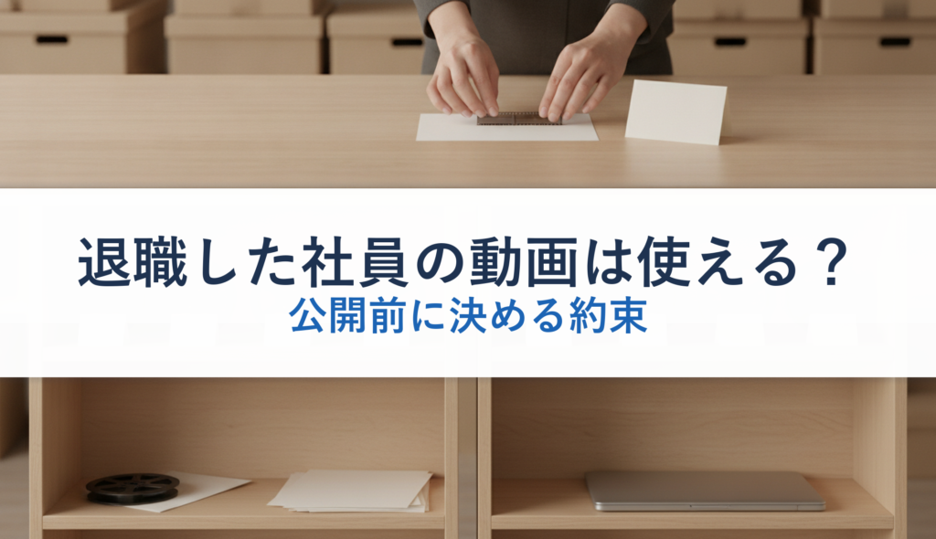 退職した社員の動画は使える？｜公開前に決める約束