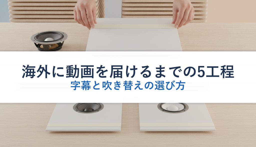 海外に動画を届けるまでの5工程｜字幕と吹き替えの選び方