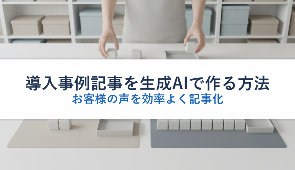 導入事例記事を生成AIで作る方法｜お客様の声を効率よく記事化