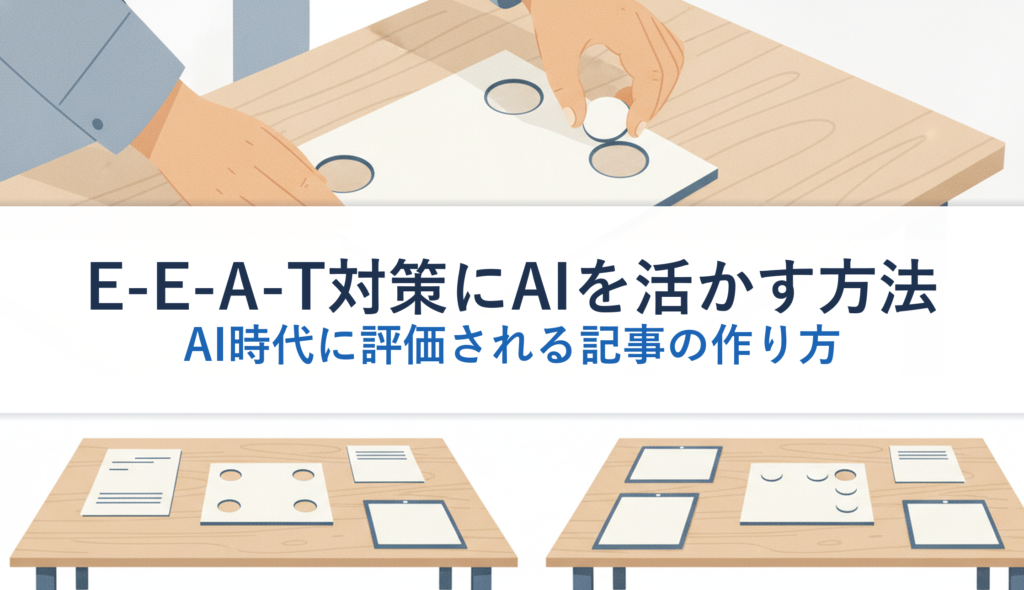 E-E-A-T対策にAIを活かす方法｜AI時代に評価される記事の作り方