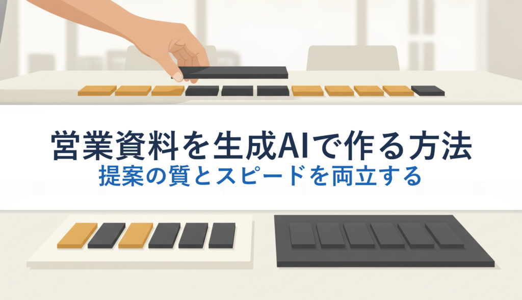営業資料を生成AIで作る方法｜提案の質とスピードを両立する