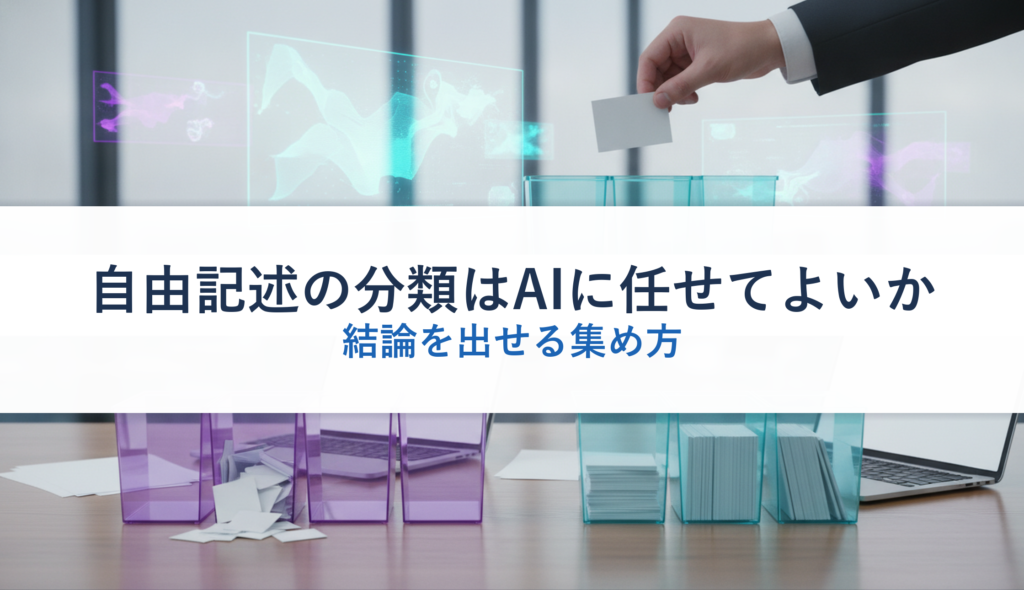 自由記述の分類はAIに任せてよいか｜結論を出せる集め方