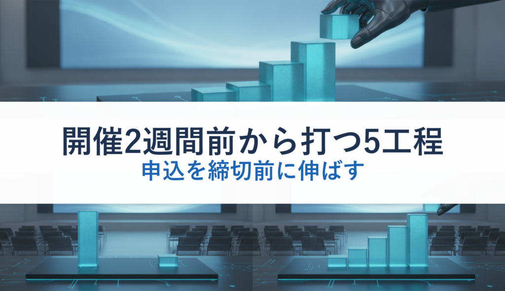 開催2週間前から打つ5工程｜申込を締切前に伸ばす
