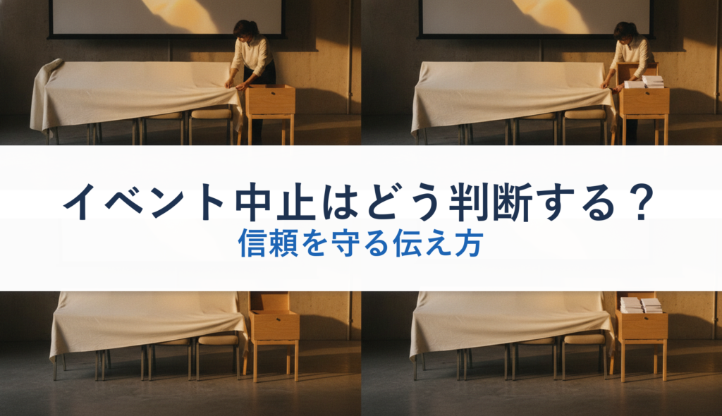 イベント中止はどう判断する？｜信頼を守る伝え方