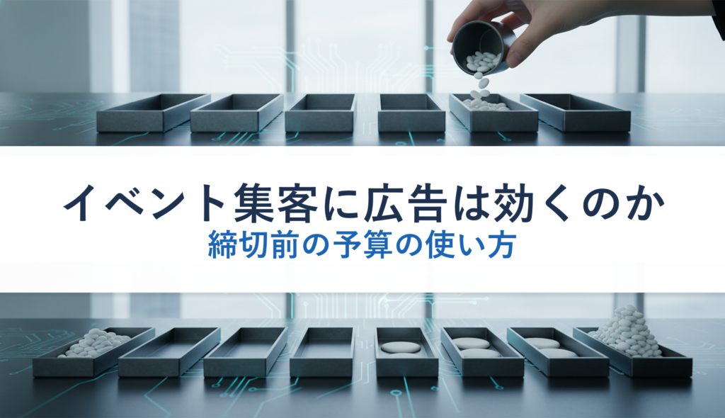 イベント集客に広告は効くのか｜締切前の予算の使い方