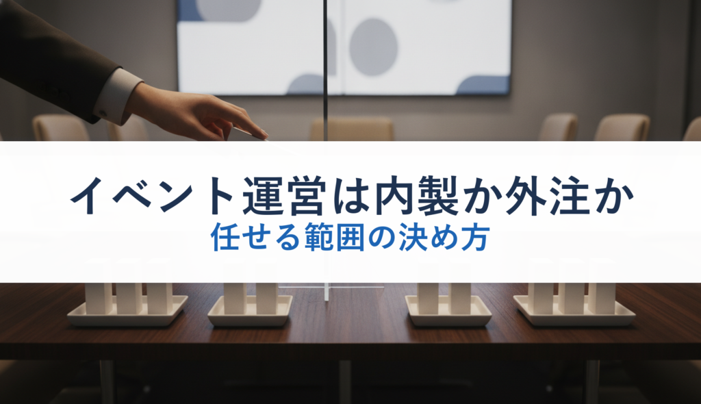イベント運営は内製か外注か｜任せる範囲の決め方