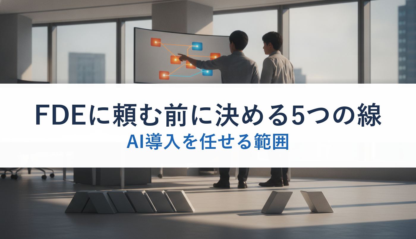 FDEに頼む前に決める5つの線｜AI導入を任せる範囲