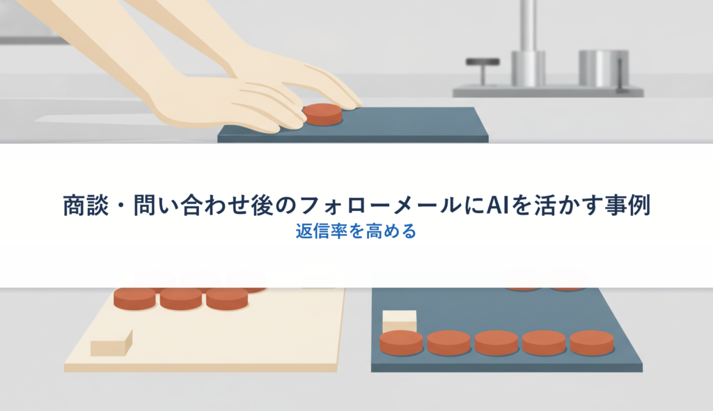 商談・問い合わせ後のフォローメールにAIを活かす事例｜返信率を高める