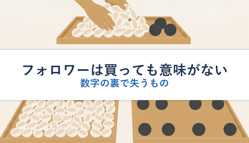フォロワーは買っても意味がない｜数字の裏で失うもの