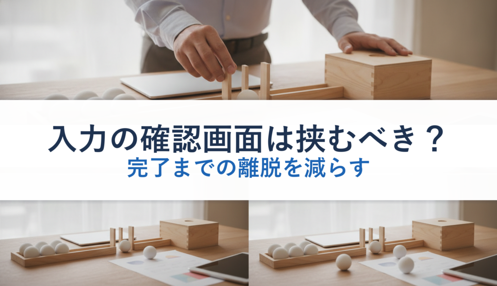入力の確認画面は挟むべき？｜完了までの離脱を減らす